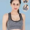 Shyle Black Mesh Neck RacerBack Sports Bra -Shyaway shyle black neck racerback sports bra 1