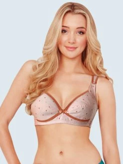 Shyle Brown Seamed Nursing Bra