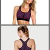 Shyle Dark Pink Front Zipper Racerback Sports Bra
