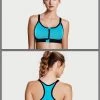 Shyle Deep Skyblue Zip Front Racerback Sports Bra -Shyaway shyle deep skyblue zip front racerback sports bra 1