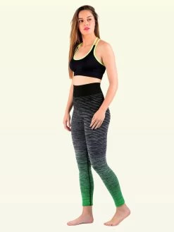 Shyle Double Shade Black Green Stripes Sports Pant -Shyaway shyle double s hade black green stripes sports pant