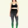 Shyle Double Shade Black Green Stripes Sports Pant