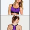 Shyle Electric Purple Zip Front Racerback Sports Bra -Shyaway shyle electric purple zip front racerback sports bra 1