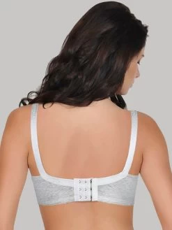 Shyle Grey Melange Nursing Bra With Jacquard Bra Strap -Shyaway shyle grey melange nursing bra with jacquard bra strap 1