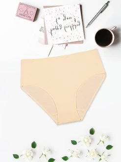 Shyle Ivory Cotton Plus Size Hipster Panty