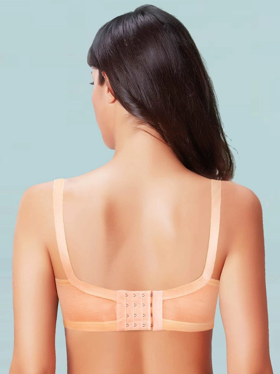 Shyle Light Orange Lace Cup Nursing Bra 6 Shyle Light Orange Lace Cup Nursing Bra - Image 4