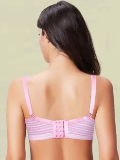 Shyle Light Pink Striped Laced Neckline Nursing Bra 7 Shyle Light Pink Striped Laced Neckline Nursing Bra -Shyaway shyle light pink striped laced neckline nursing bra 1