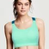 Shyle Mint Green Ultra Soft Strappy Back Sports Bra
