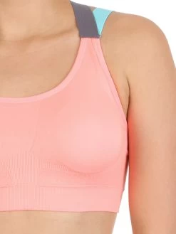 Shyle Neon Peach Ultra Soft Strappy Back Sports Bra 10 Shyle Neon Peach Ultra Soft Strappy Back Sports Bra -Shyaway shyle neon peach ultra soft sports bra