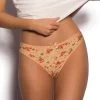 Shyle Nude Tiny Floral Print Thong Panty