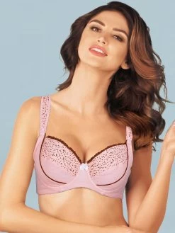 Shyle Peach Polka Printed Lightly Padded Nursing Bra