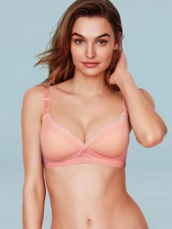 Shyle Peach Seamless Nursing Bra