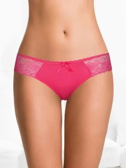 Shyle Pink Lace Waist Band G-String Panty