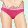 Shyle Pink Printed Waist Band Thong Panty -Shyaway shyle pink printed waist band thong panty 1