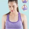 Shyle Purple Mesh Neck RacerBack Sports Bra