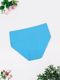 Shyle Sky Blue Cotton Plus Size Hipster Panty