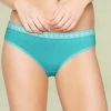 Shyle Turquoise Green Printed Waist Band Thong Panty -Shyaway shyle turquoise green printed waist band thong panty 1