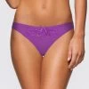 Shyle Violet Lace Front Comfy Cotton Thong Panty -Shyaway shyle violet lace front comfy cotton thong panty