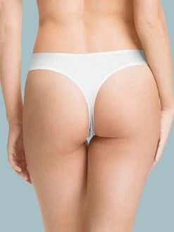 Shyaway -Shyaway shyle white casual cotton thong panty 1