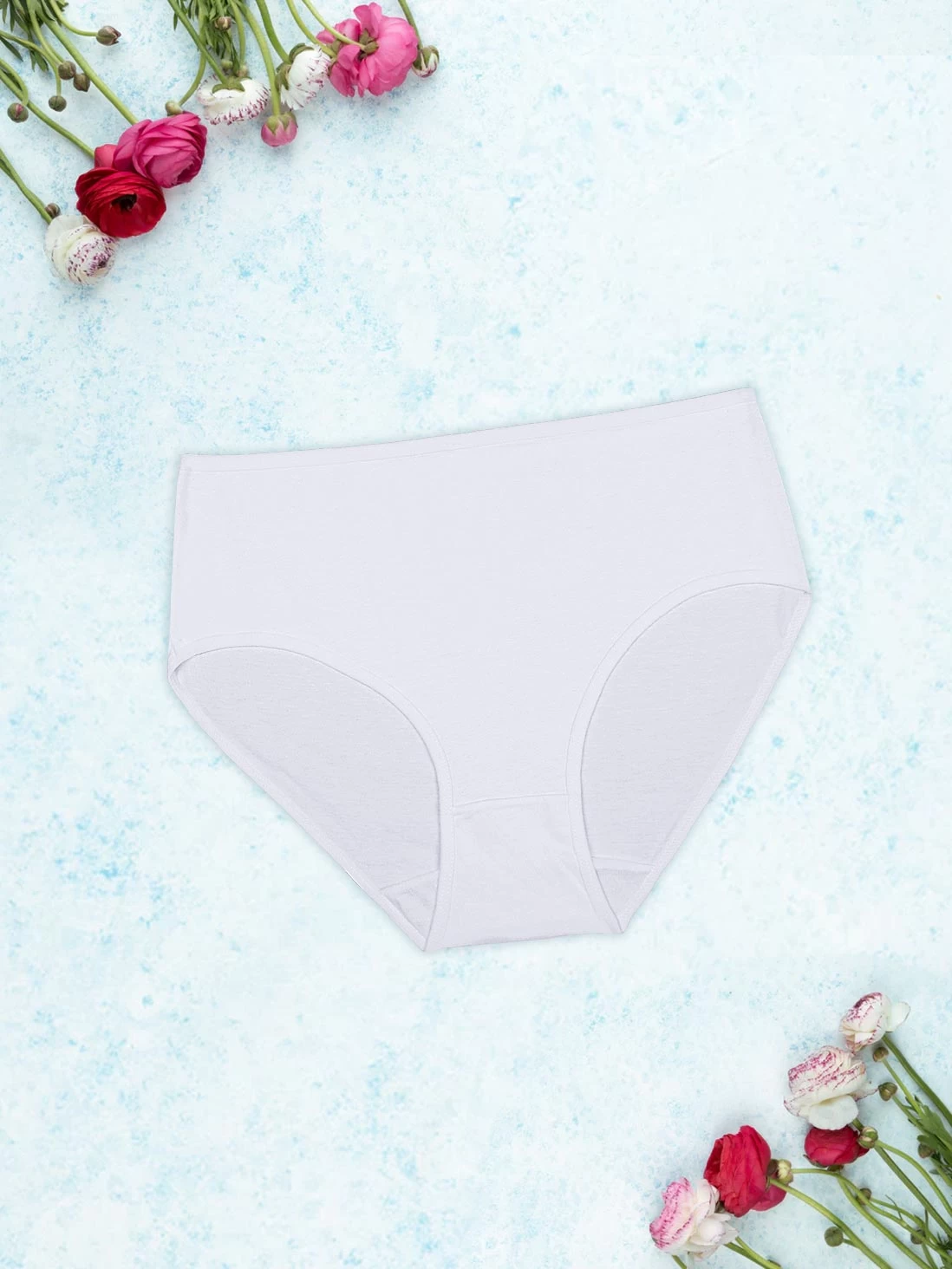 Shyle White Cotton Plus Size Hipster Panty 3 Shyle White Cotton Plus Size Hipster Panty