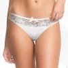 Shyle White Lace Front Soft Elastic Thong Panty