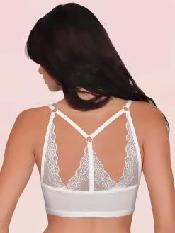 Shyle White Lace Racerback Cami Bra -Shyaway shyle white lace racerback cami bra. 1