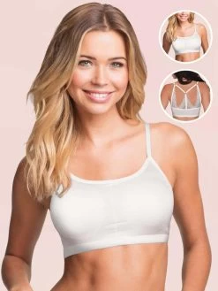 Shyle White Lace Racerback Cami Bra