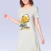 Shyaway Off White Melange Morning Sunshine Letter Print Nightgown