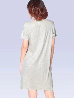Shyaway Off White Melange Morning Sunshine Letter Print Nightgown -Shyaway shyng002 offwhite 3