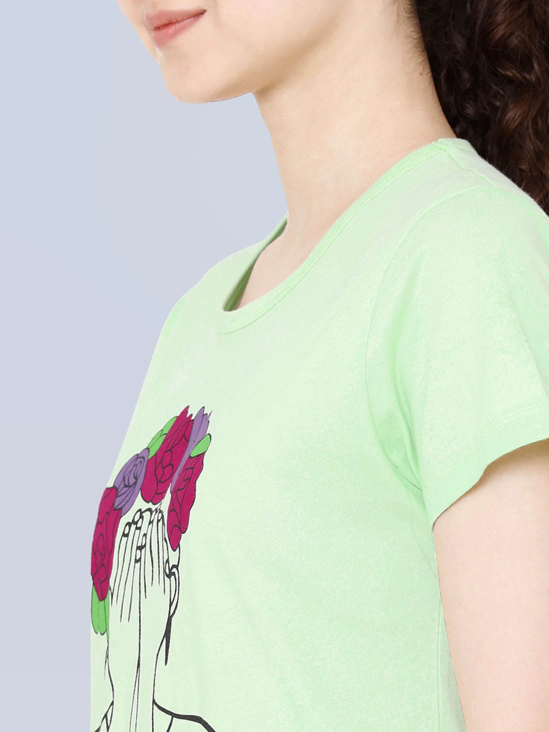 Shyaway Multicolor Floral Girl Print Nightwear Pyjama Set 6 Shyaway Multicolor Floral Girl Print Nightwear Pyjama Set - Image 4