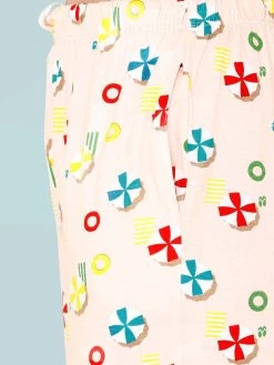 Shyaway Peach Yellow Octupus Print Nightwear Pyjama Set -Shyaway shypj028 peach 5