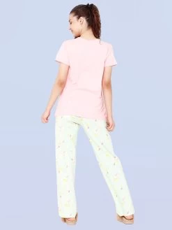 Shyaway Light Green Broken Egg Print Nightwear Pyjama Set -Shyaway shypj032 lightgreen back 1 1