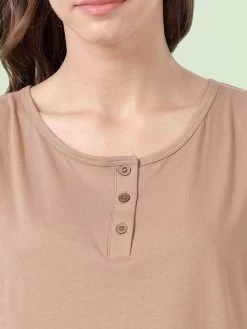 Shyaway Fenugreek Skin Solid Sleeveless Pyjama Set 10 Shyaway Fenugreek Skin Solid Sleeveless Pyjama Set -Shyaway shypj101 fenugreekskin 4