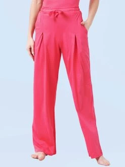 Shyaway Sugar Coral Pink Solid Sleeveless Pyjama Set -Shyaway shypj101 sugarcoral 5