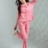 Shyaway Shell Pink Lapel Neck Full Sleeve Pyjama Set 2 Shyaway Shell Pink Lapel Neck Full Sleeve Pyjama Set -Shyaway shypj102 shellpink