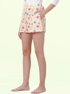 Shyaway White Skin Beach Print Nightwear Shorts Set 13 Shyaway White Skin Beach Print Nightwear Shorts Set -Shyaway shyss018 whitepeach 05