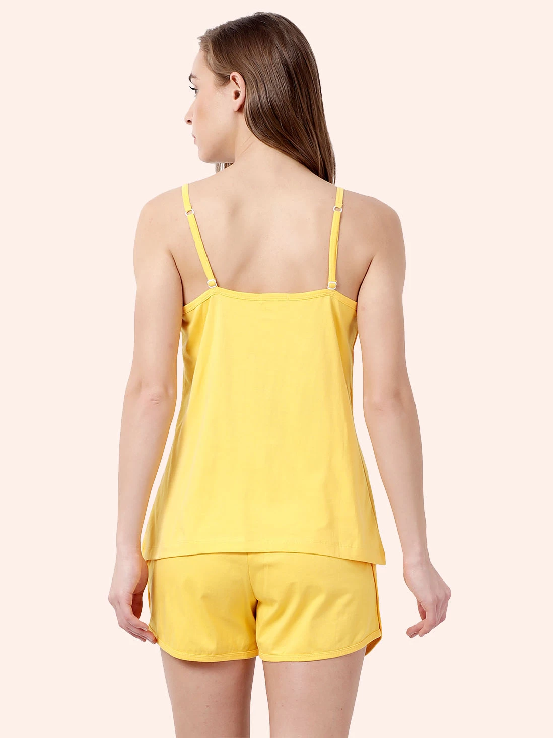 Shyaway Sunshine Yellow Bee Print Spaghetti Shorts Set 5 Shyaway Sunshine Yellow Bee Print Spaghetti Shorts Set - Image 3