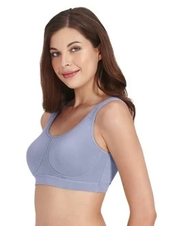Amante Eventide Blue Removable Padding Sleep Cami Bra 8 Amante Eventide Blue Removable Padding Sleep Cami Bra -Shyaway side 26