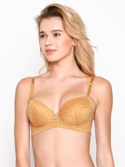 Susie Nude Overall Floral Guipure Lace Push Up Bra 8 Susie Nude Overall Floral Guipure Lace Push Up Bra -Shyaway side 30