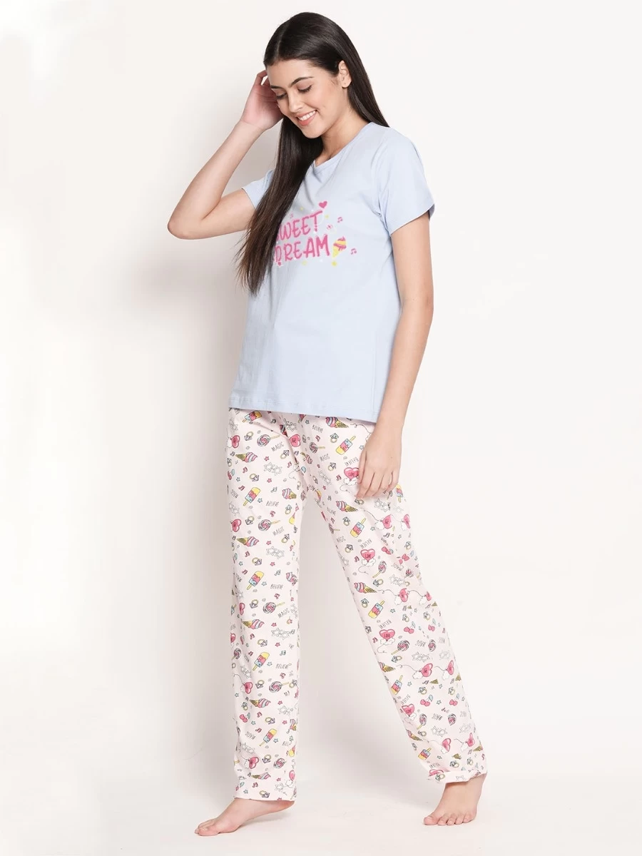 Shyaway Windsurfer Blue Candy Printed Pyjama Set 4 Shyaway Windsurfer Blue Candy Printed Pyjama Set - Image 2