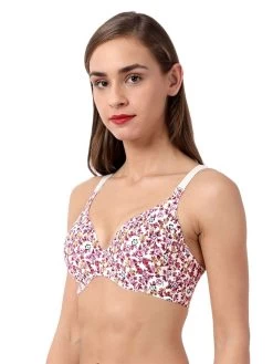 Shyaway HANA White Floral Garden Print Seamless T-Shirt Bra -Shyaway side 53