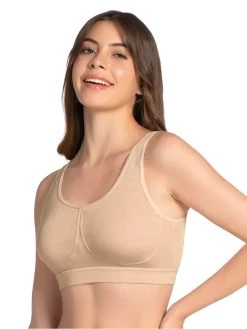 Amante Hazelnut Skin Removable Padding Sleep Cami Bra -Shyaway side 9 2