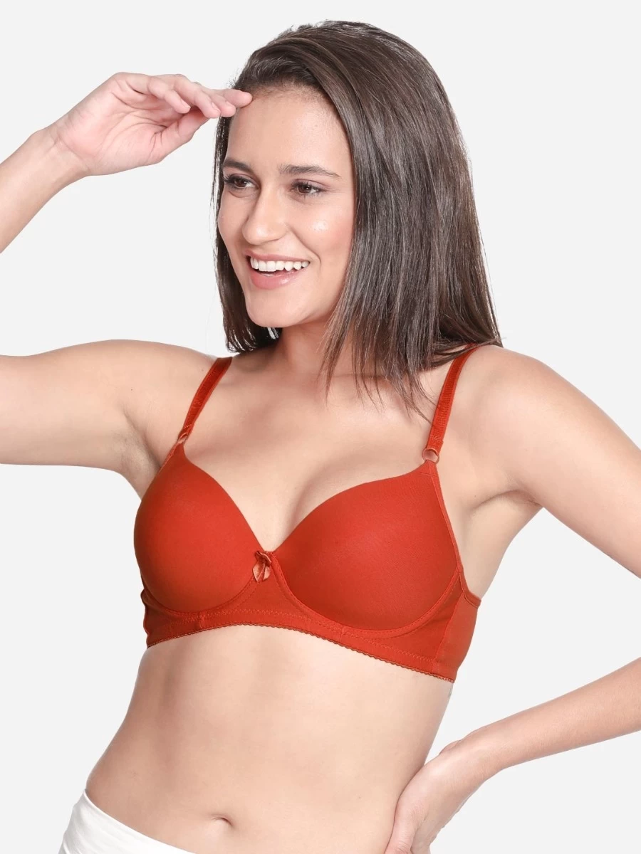 Susie Orange Everyday Cotton Padded Wirefree T-shirt Bra 6 Susie Orange Everyday Cotton Padded Wirefree T-shirt Bra - Image 4