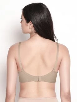 Susie Wheat Skin Side Encircled 3/4th Coverage Everyday Bra 12 Susie Wheat Skin Side Encircled 3/4th Coverage Everyday Bra -Shyaway sli1002 wheatskin back