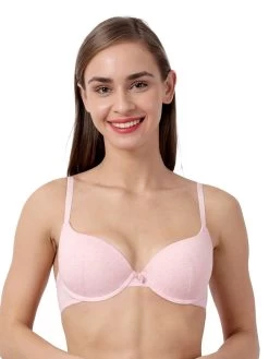Susie Baby Pink Melange Moulded Underwired Everyday Bra