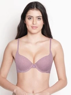 Susie Mauve Melange Moulded Underwired Everyday Bra