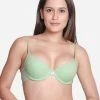 Susie Mint Green Melange Padded Wired T Shirt Bra -Shyaway sq10073 mintgreenmelange 01