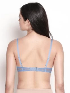 Susie Powder Blue Melange Padded Wired T Shirt Bra -Shyaway sq10075 powderbluemelange 02
