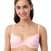 Susie Baby Pink Melange Lace Neckline Padded Wired T Shirt Bra
