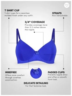 Susie Royal Blue All Day Comfort Padded Everyday Bra 10 Susie Royal Blue All Day Comfort Padded Everyday Bra -Shyaway sq1019 royalblue 5